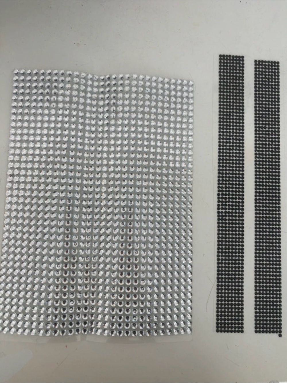 Silver and Black Decorative Adhesive Rhinestone Stickers for Cell Phones